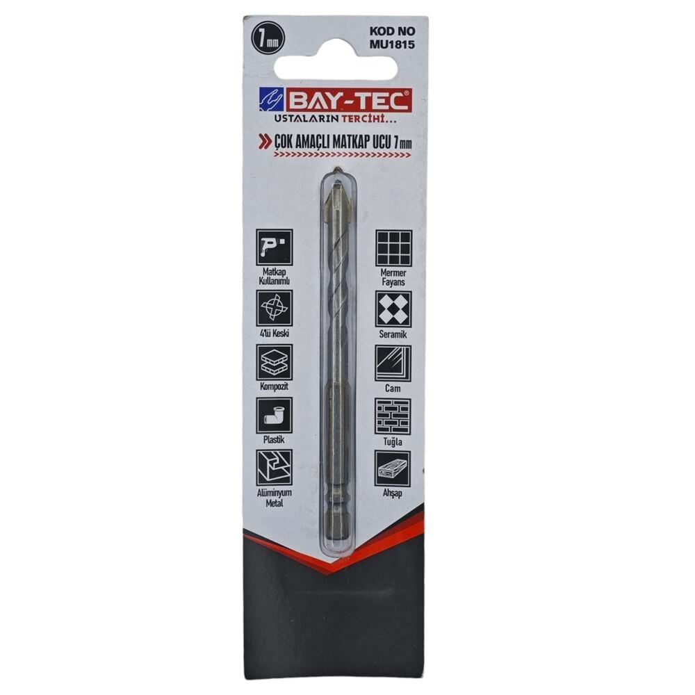BAYTEC MU1815 Bay-Tec Çok Amaçlı Matkap Ucu 7mm
