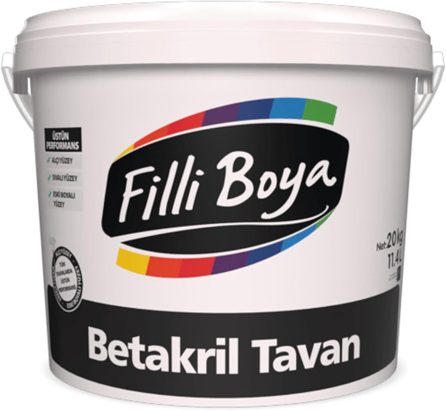FİLLİ BOYA **yeni** Küf-nem Önleyici Betakril Tavan Boyası 3.5kg,beyaz