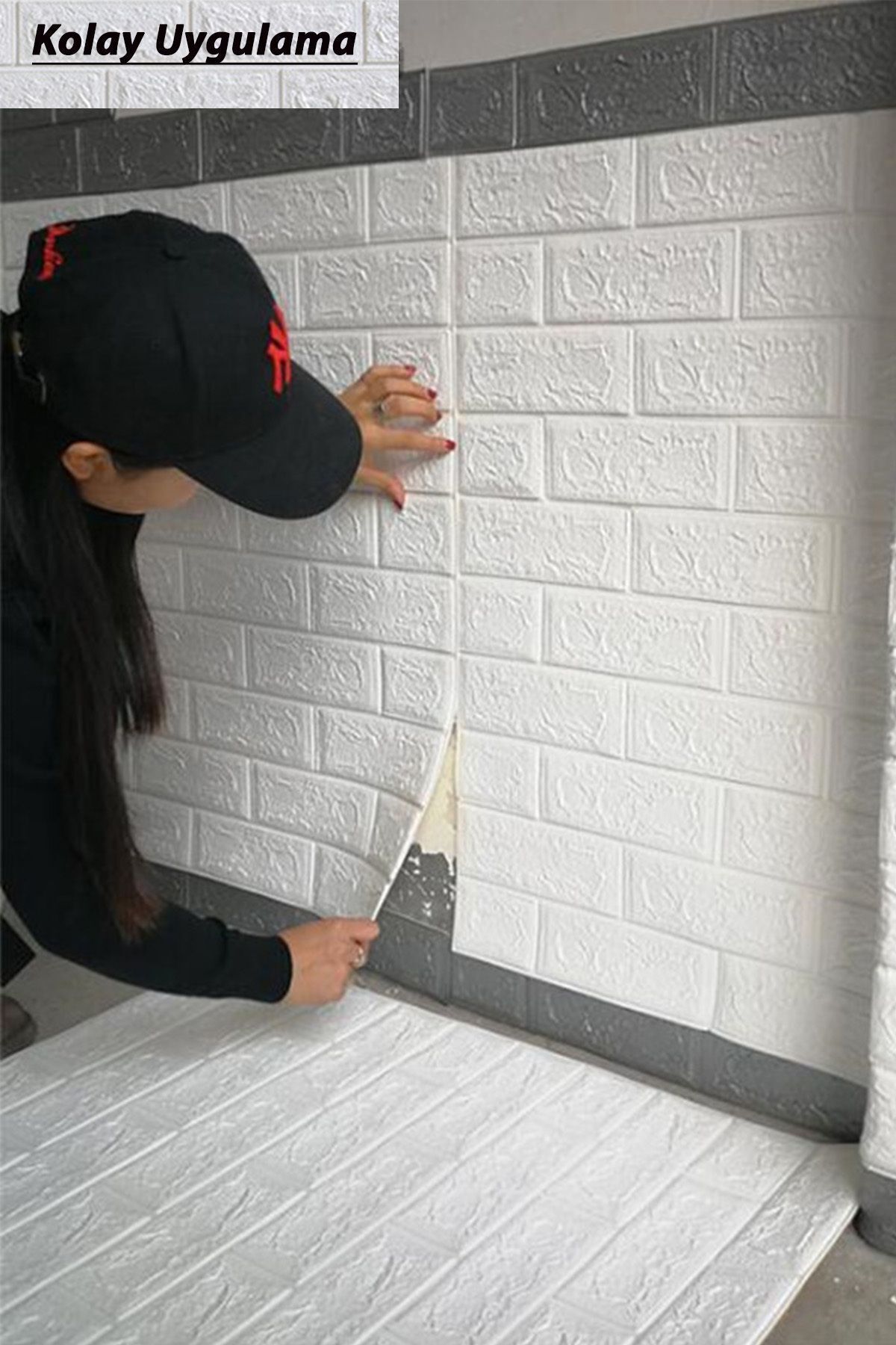 Cooltoolls Duvar Paneli Beyaz 3d Dekoratif Kendinden Yapışkanlı Esnek Duvar Paneli Kağıdı Kaplama Köpük